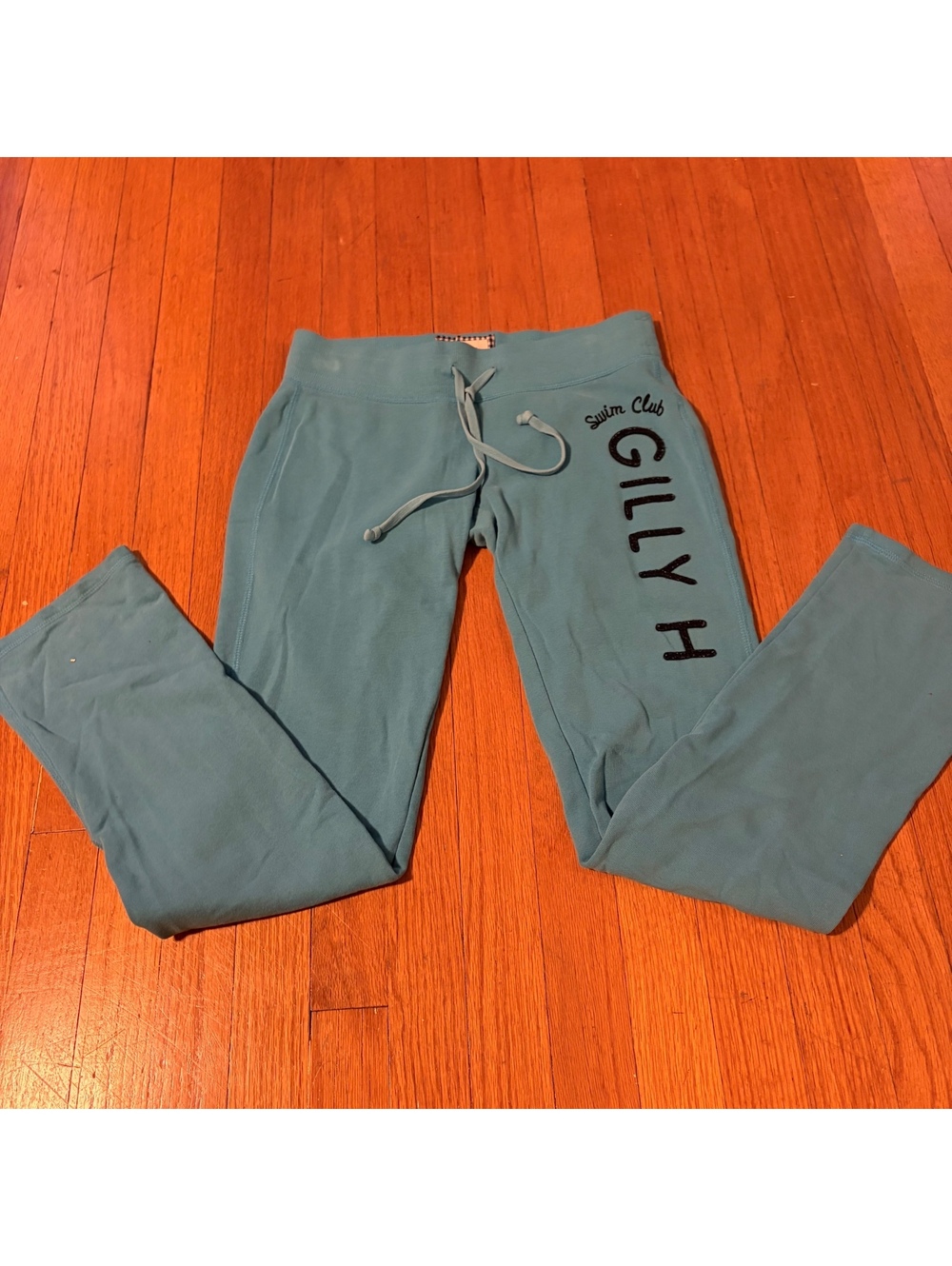 Vintage Y2K light blue gilly hicks flared low rise sweatpants